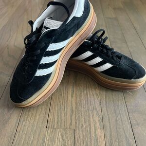 Adidas Women’s Black Platform Gazelles